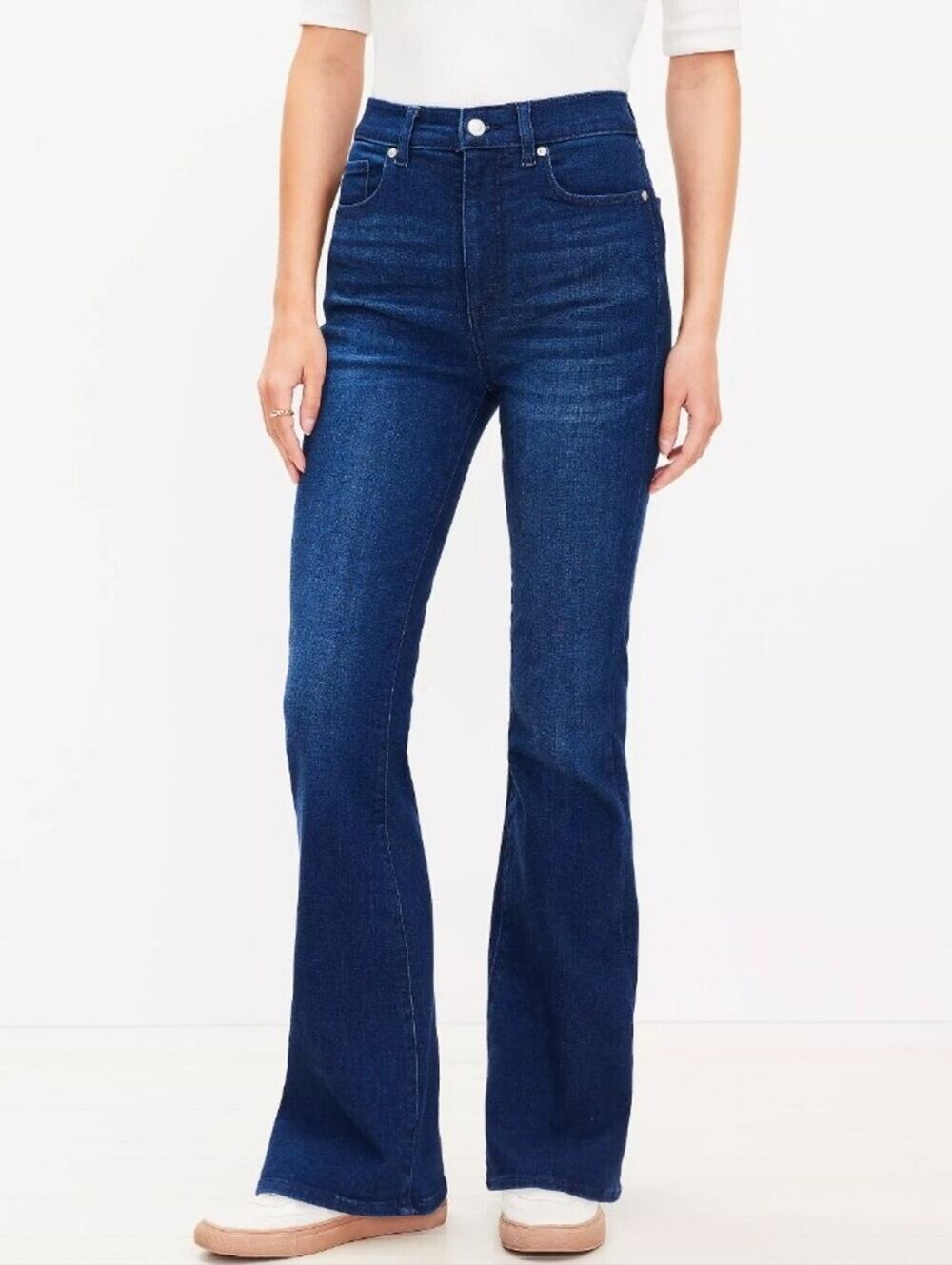 Loft SLIM FLARE Dark Wash Women's High Rise Jeans